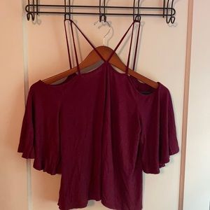 Maroon top
